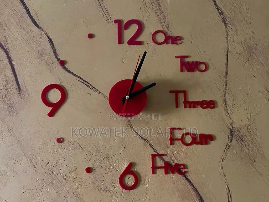 3D DIY Stick ON Wall Clock