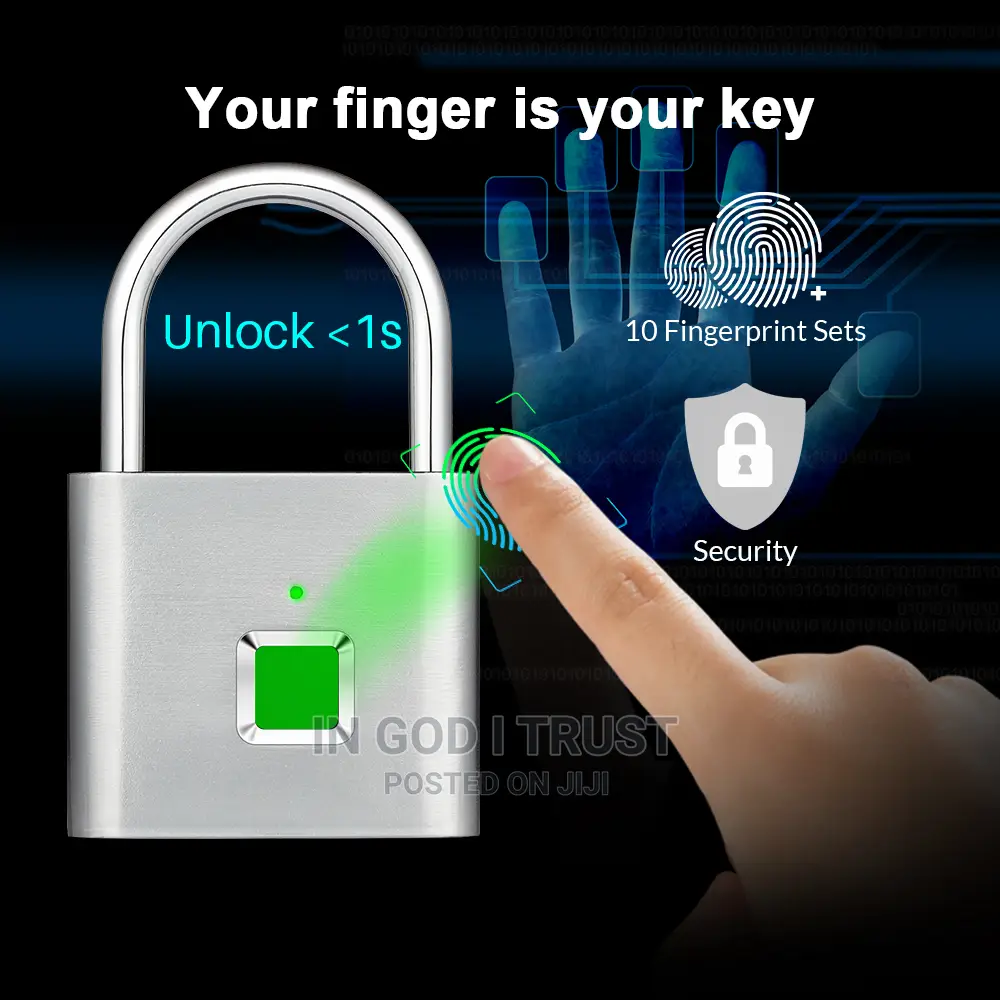 Fingerprint Lock Smart Padlock Thumbprint Door Padlocks