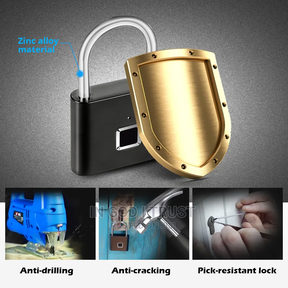 Fingerprint Lock Smart Padlock Thumbprint Door Padlocks