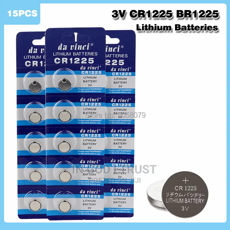 5pcs/Pack CR1225 Lithium Button Battery