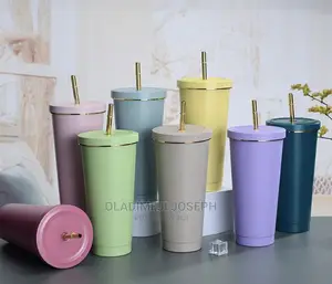 Stainless Cup With Straw