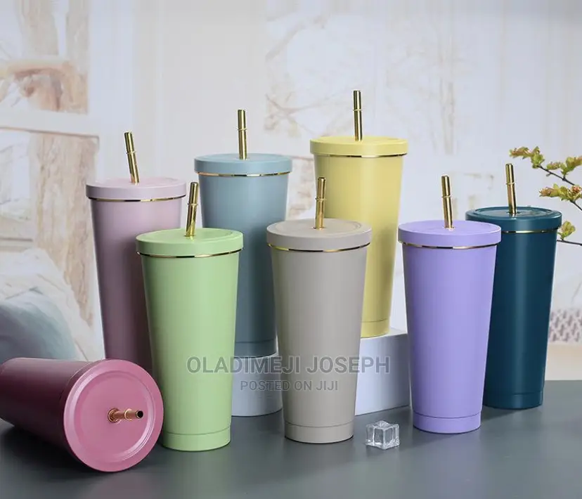 Stainless Cup With Straw