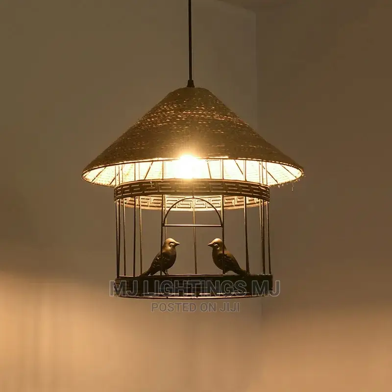 Hemp Rope Chandelier Light Retro Industrial Light.