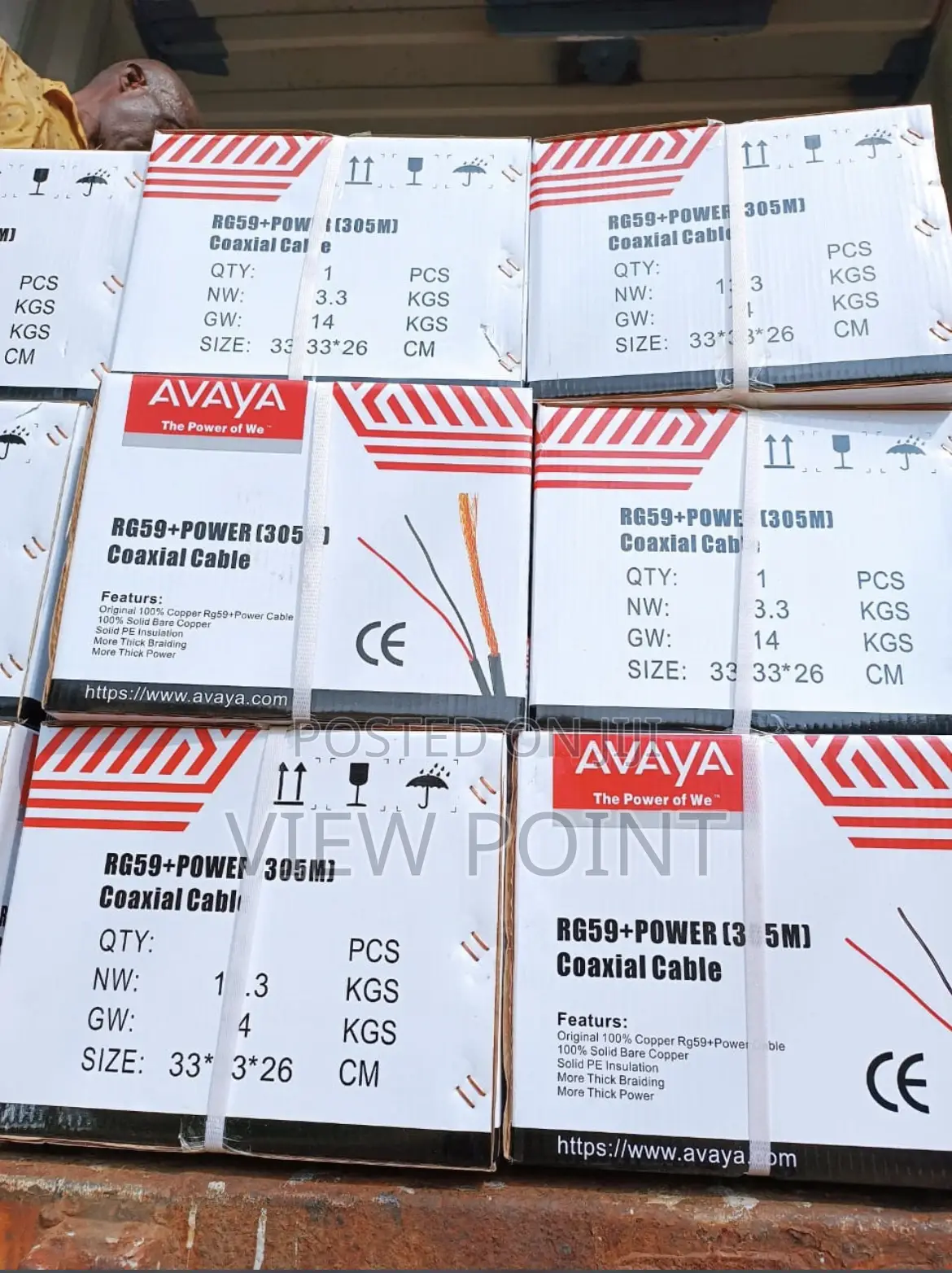 CCTV Camera Cable RG59 With Power by 305m