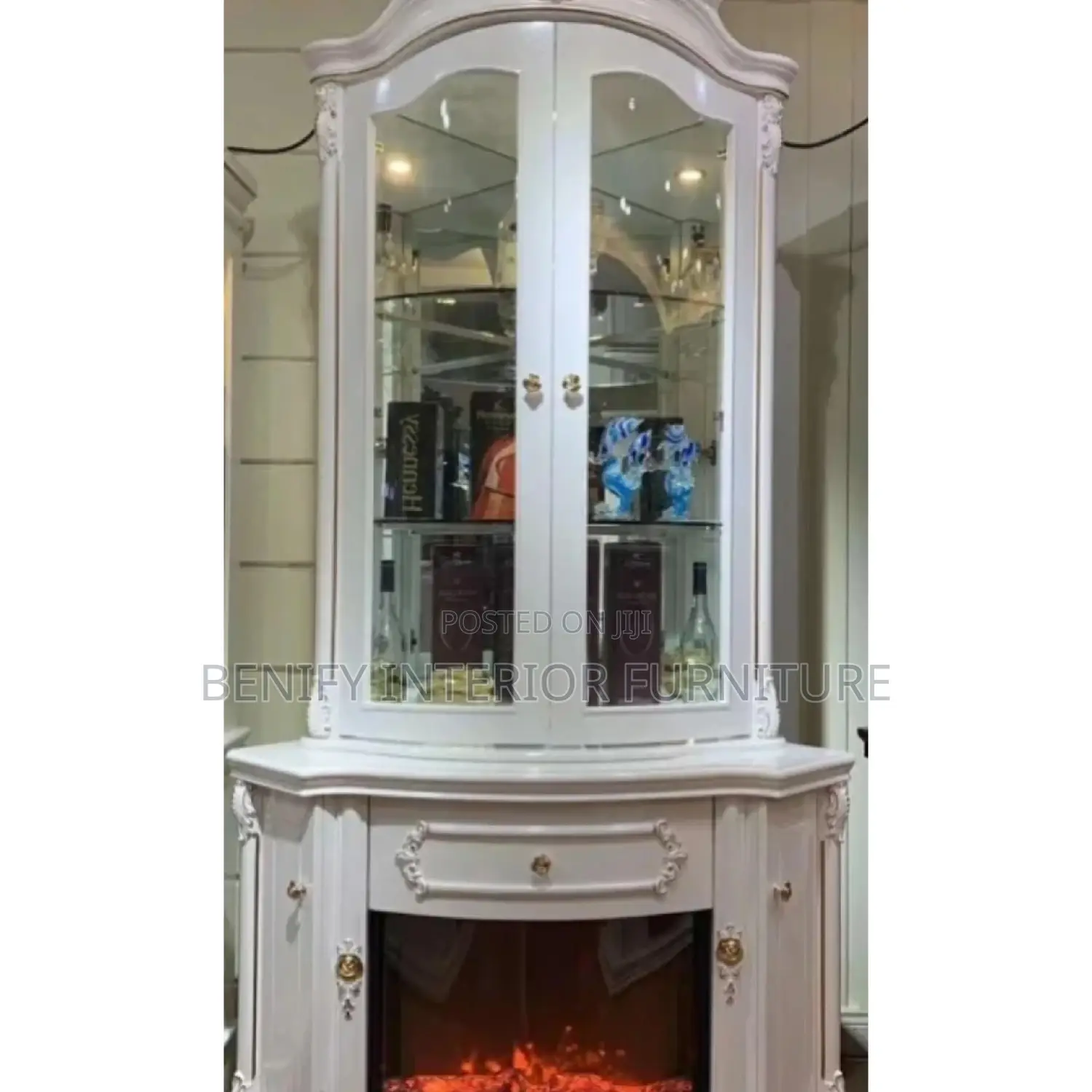 Home Source Corner Bar Unit With Fir Place