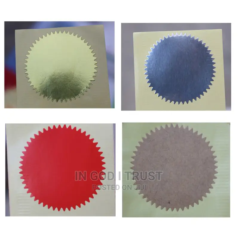 100pcs 45mm Silver Gold Stickers