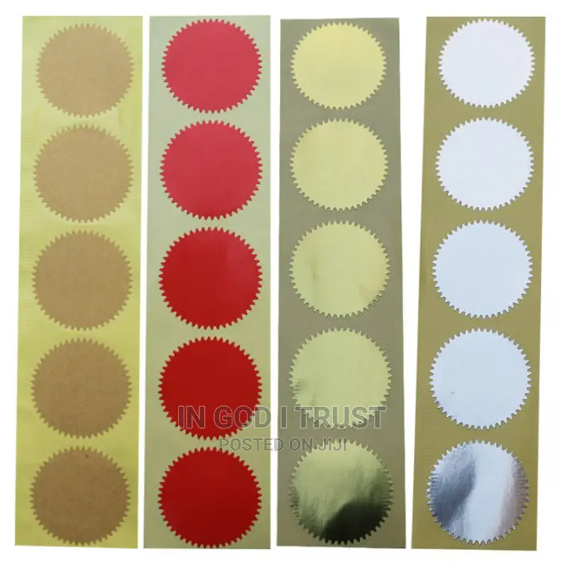 100pcs 45mm Silver Gold Stickers