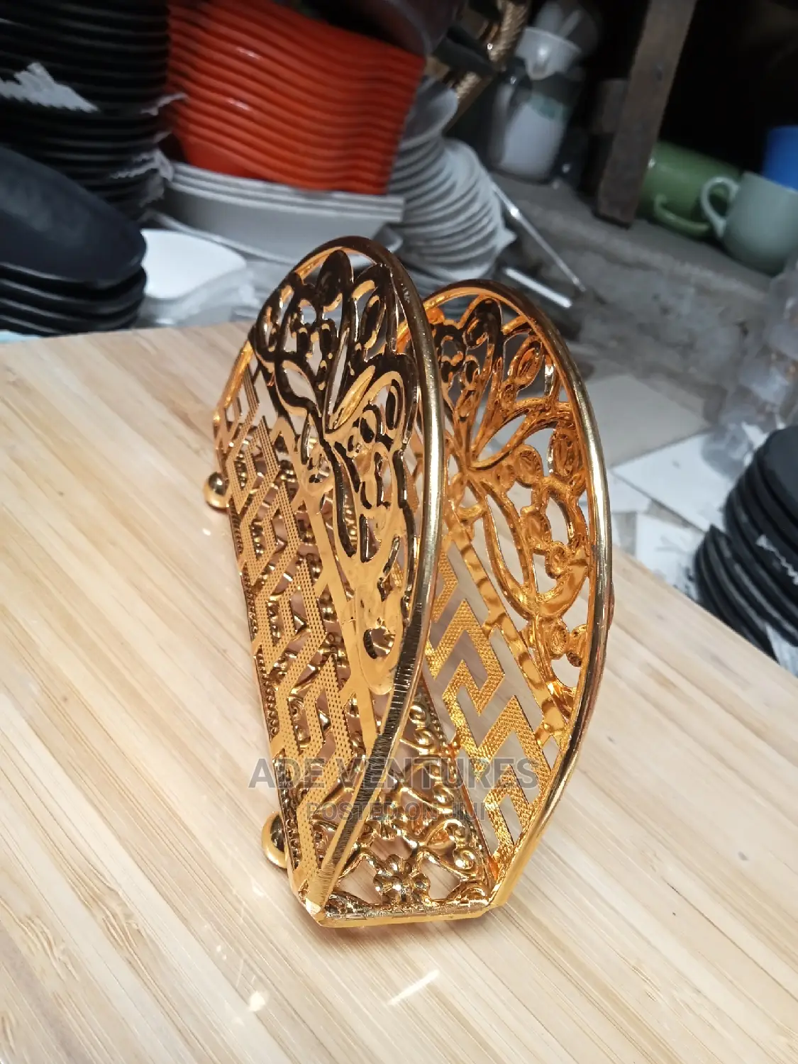 Gold Serviette Holder