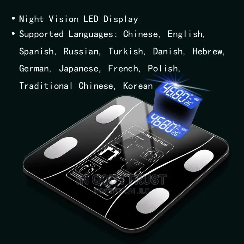 Weighing Scale Bluetooth Body Fat Escamas Smart Electronic