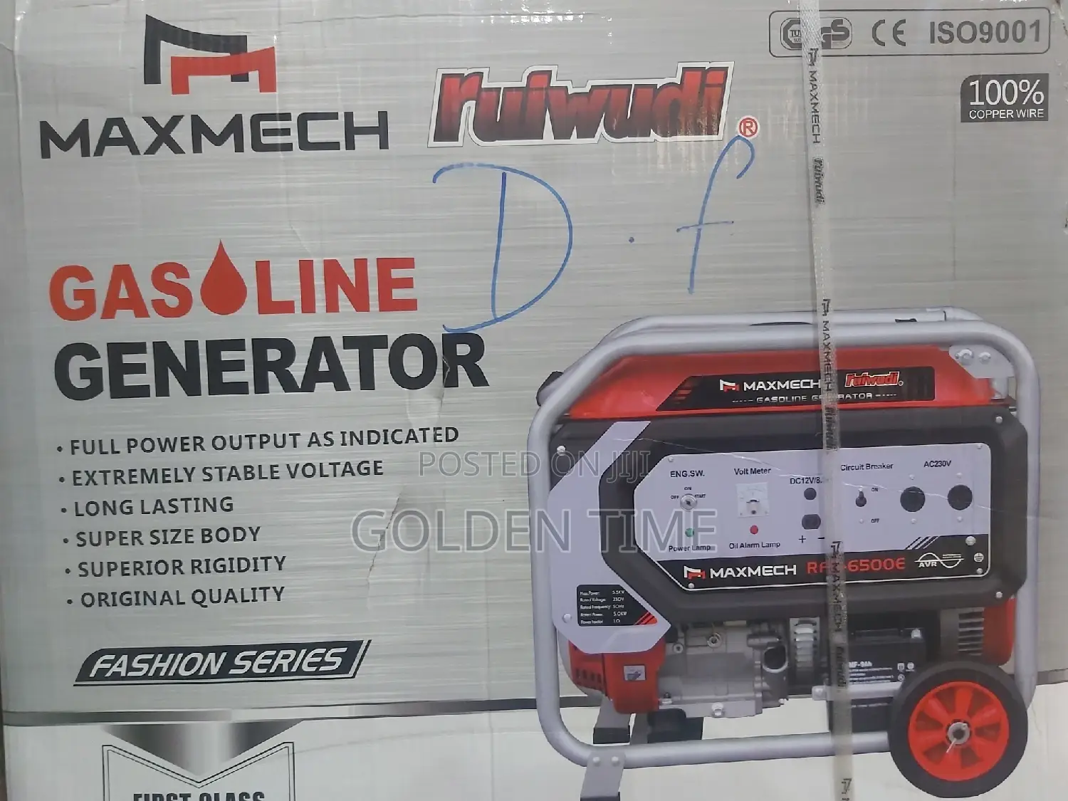 Maxmeech Generator Full Option 100% Copper 5.5 Kva