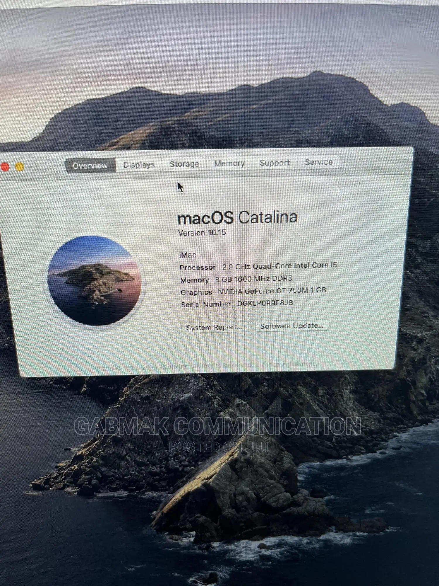 Desktop Computer Apple iMac 8GB Intel Core I5 HDD 1T
