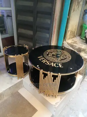 Round Glass Table With 2 Side Stool