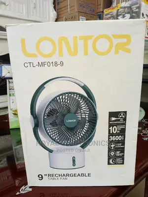 Top Class Lontor(Ctl-Mf018-9)9 Inches Rechargeable Table Fan