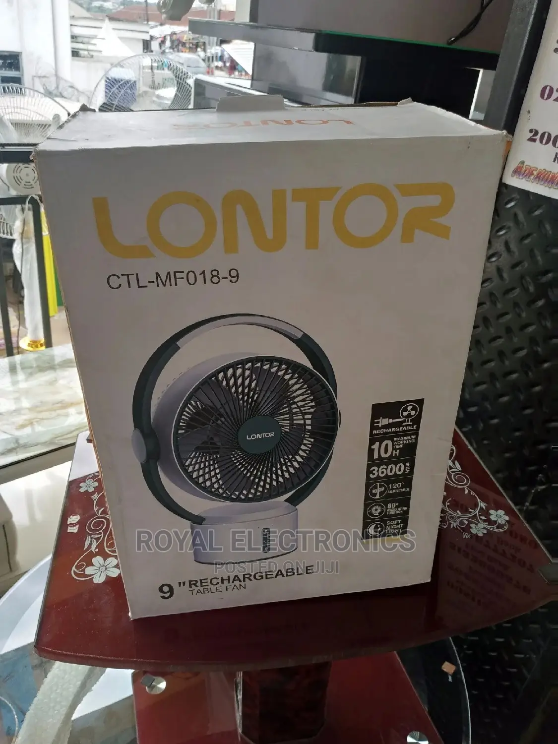 Superior Quality Lontor(Ctl-Mf018-9)Rechargeable Table Fan