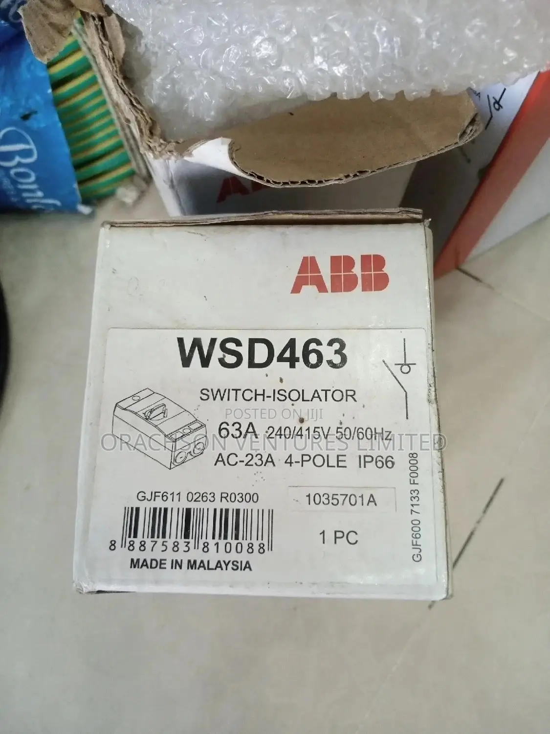 63amps 4pole ABB Isolator Switch(Waterproof)