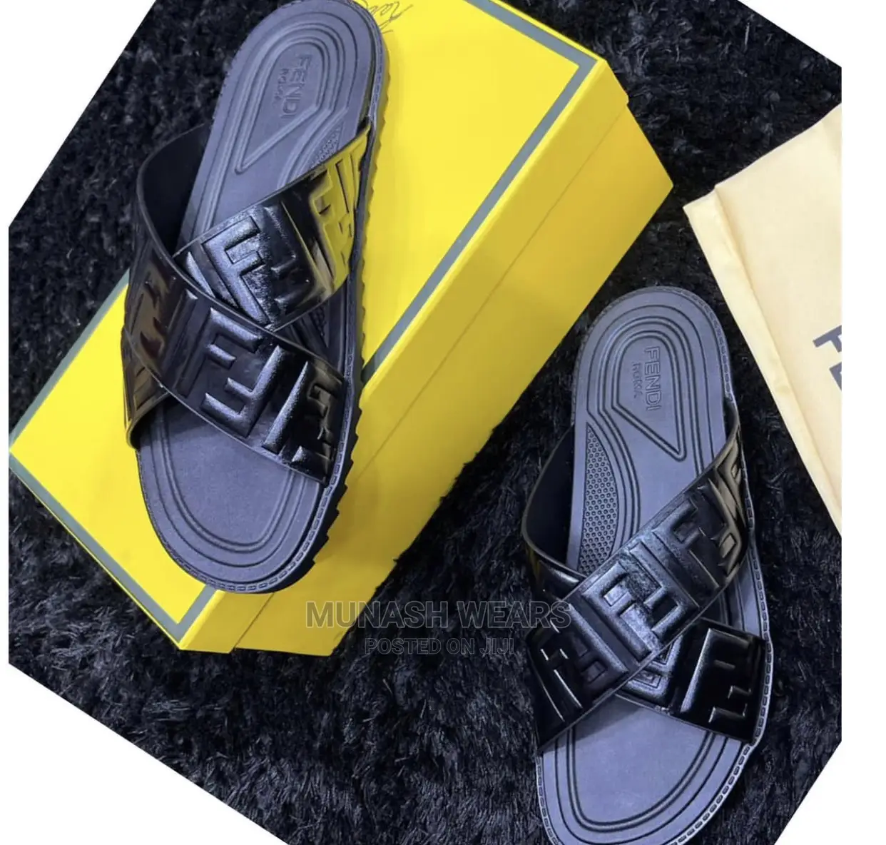 Fendi Leather Slipers