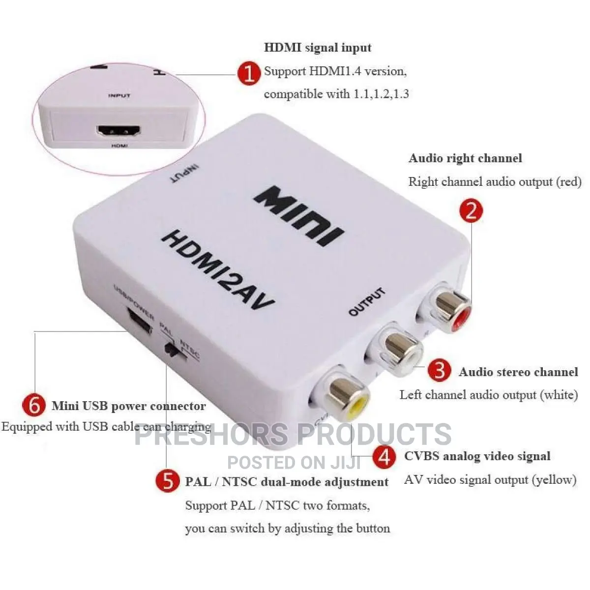Mini HDMI2AV Hd Video Converter