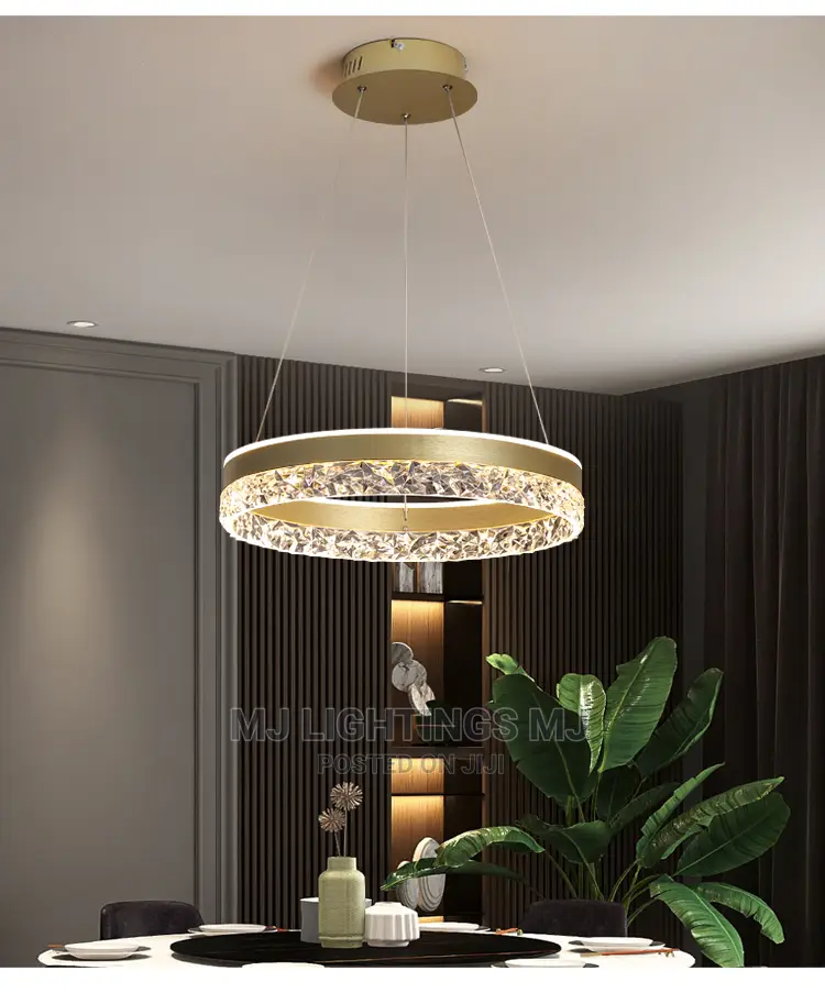 New Simple Round Led Dimming Chandelier Light.