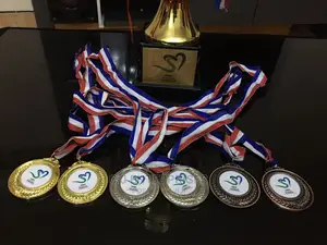 Gold, Silver and Bronze Medals With Printing