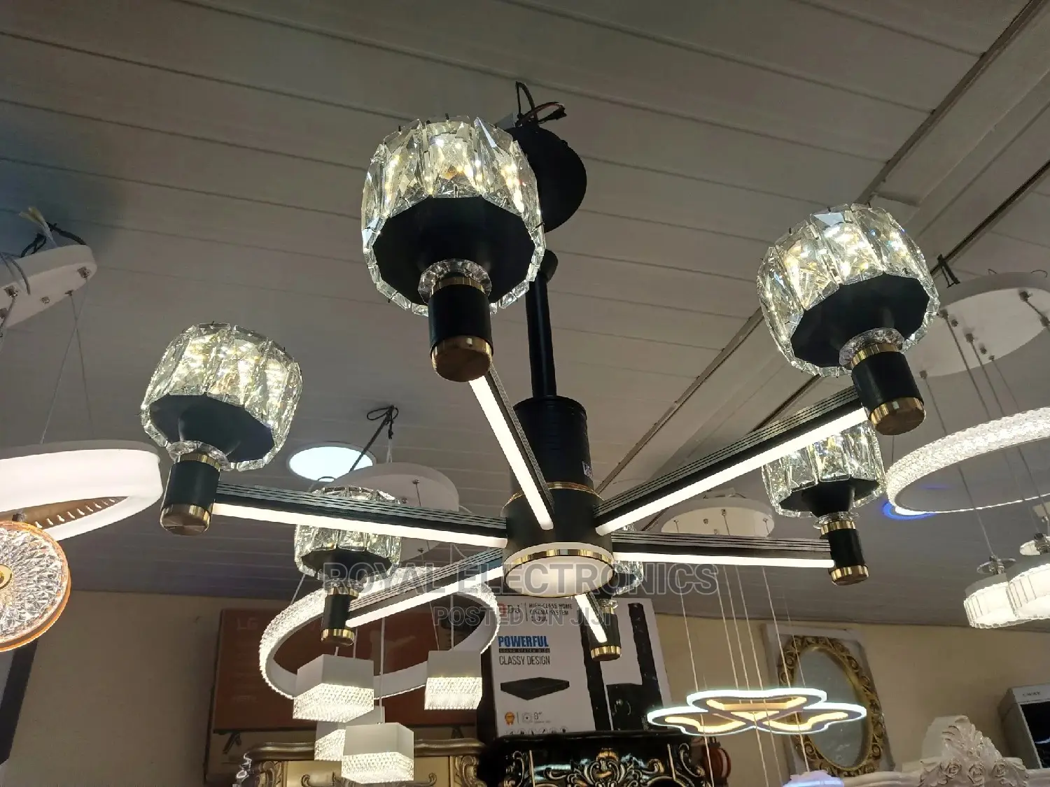 Authentic SPRING Decorated 6 CHANDELIER LIGHTS