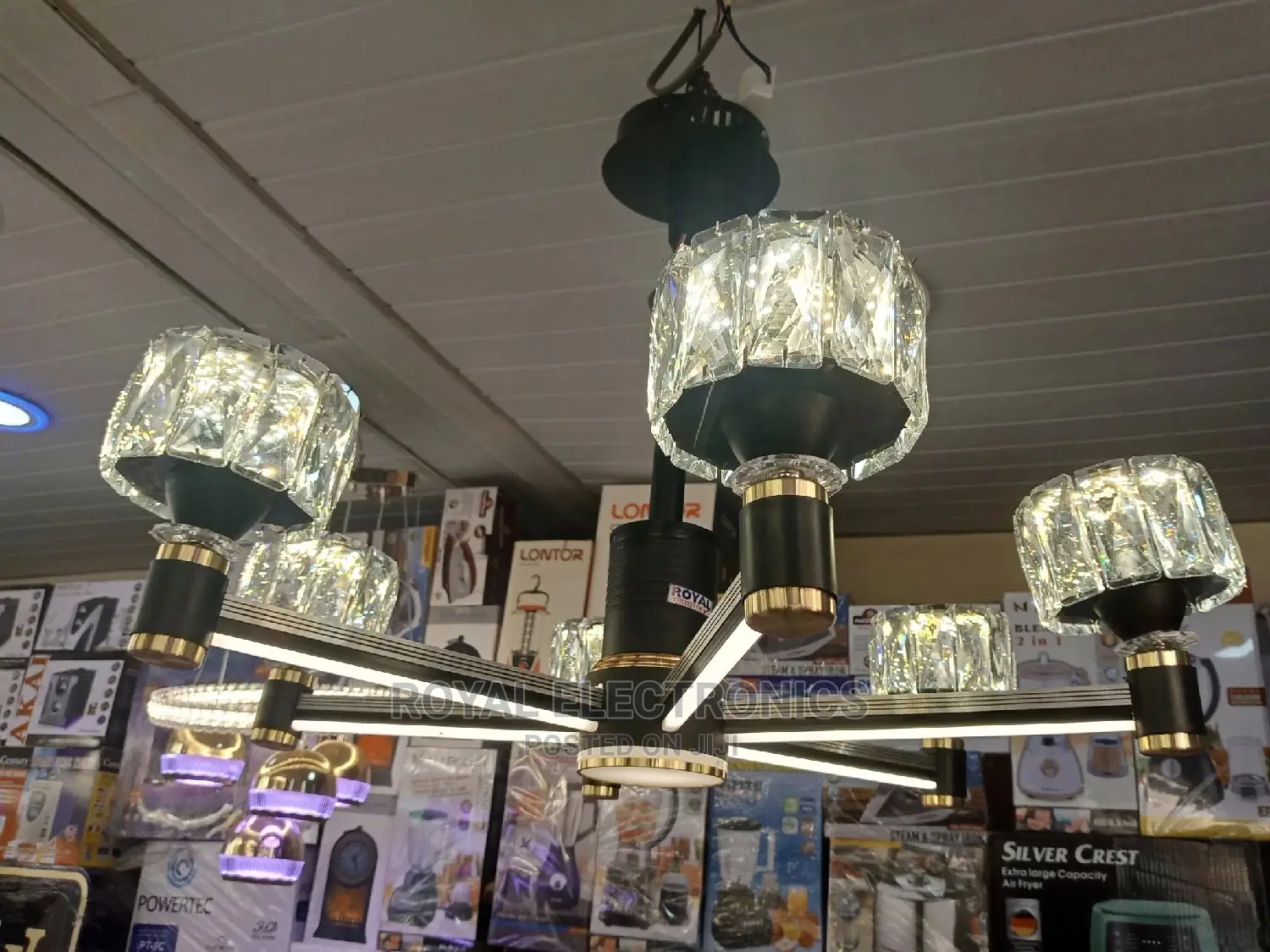 Authentic SPRING Decorated 6 CHANDELIER LIGHTS