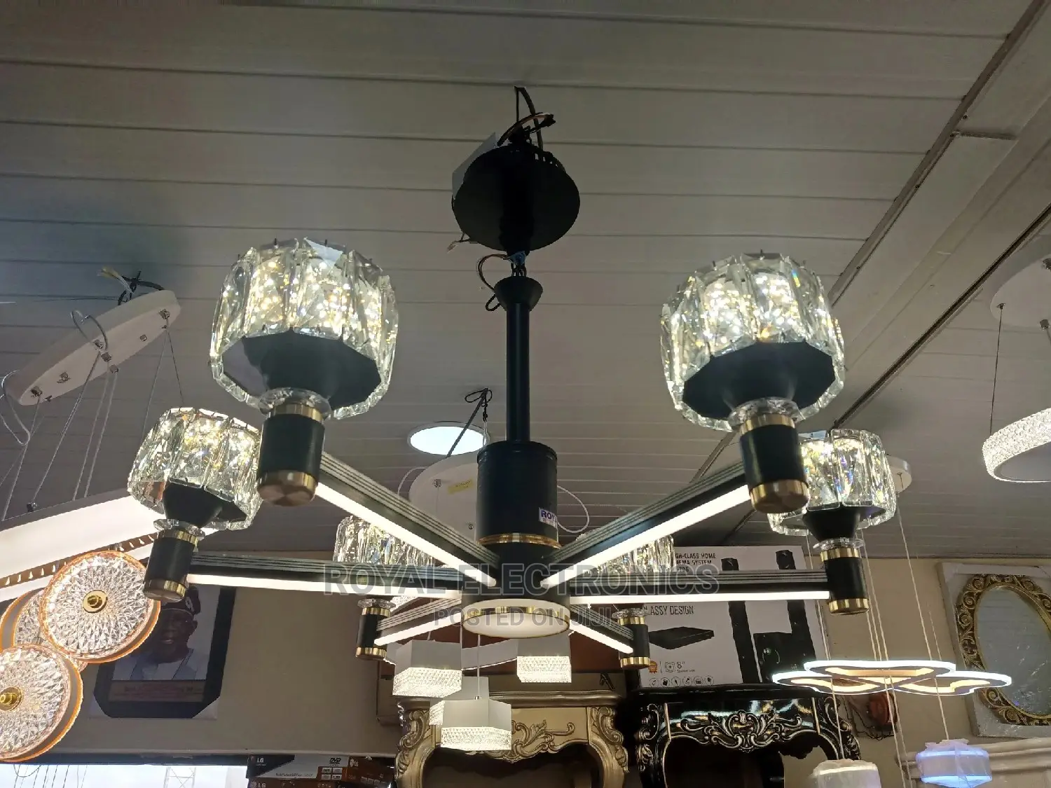Top Class SPRING Decorated 6 CHANDELIER LIGHTS