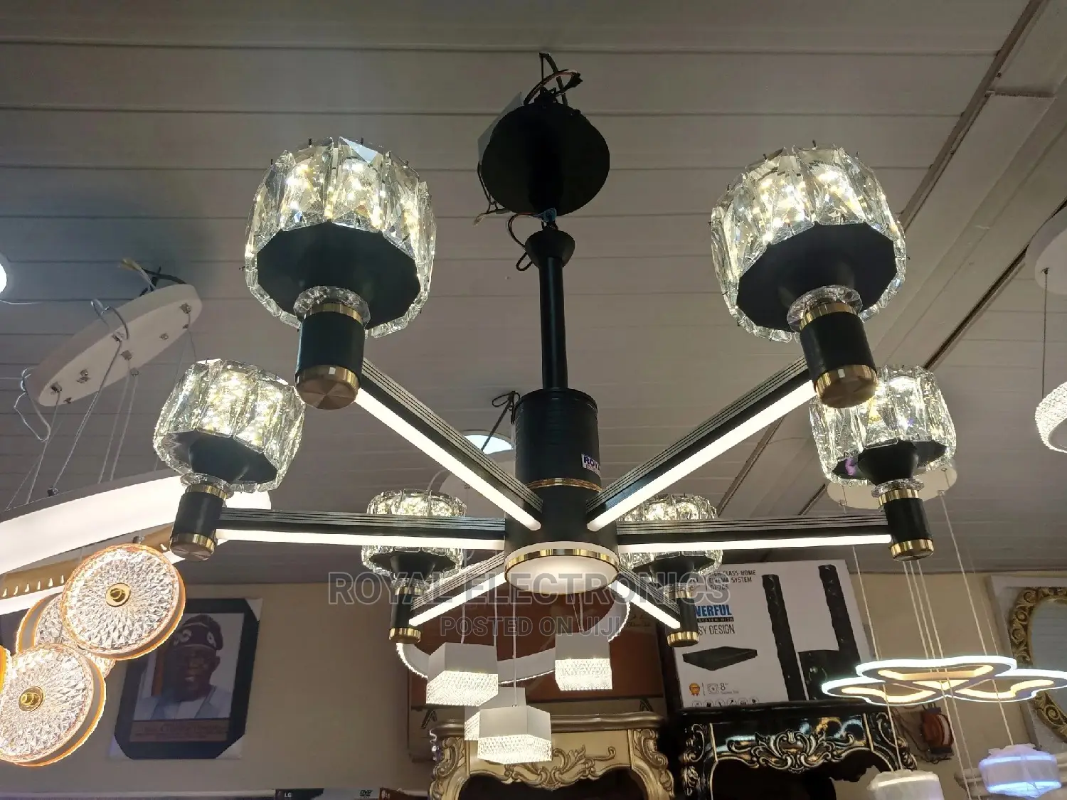 Top Class SPRING Decorated 6 CHANDELIER LIGHTS