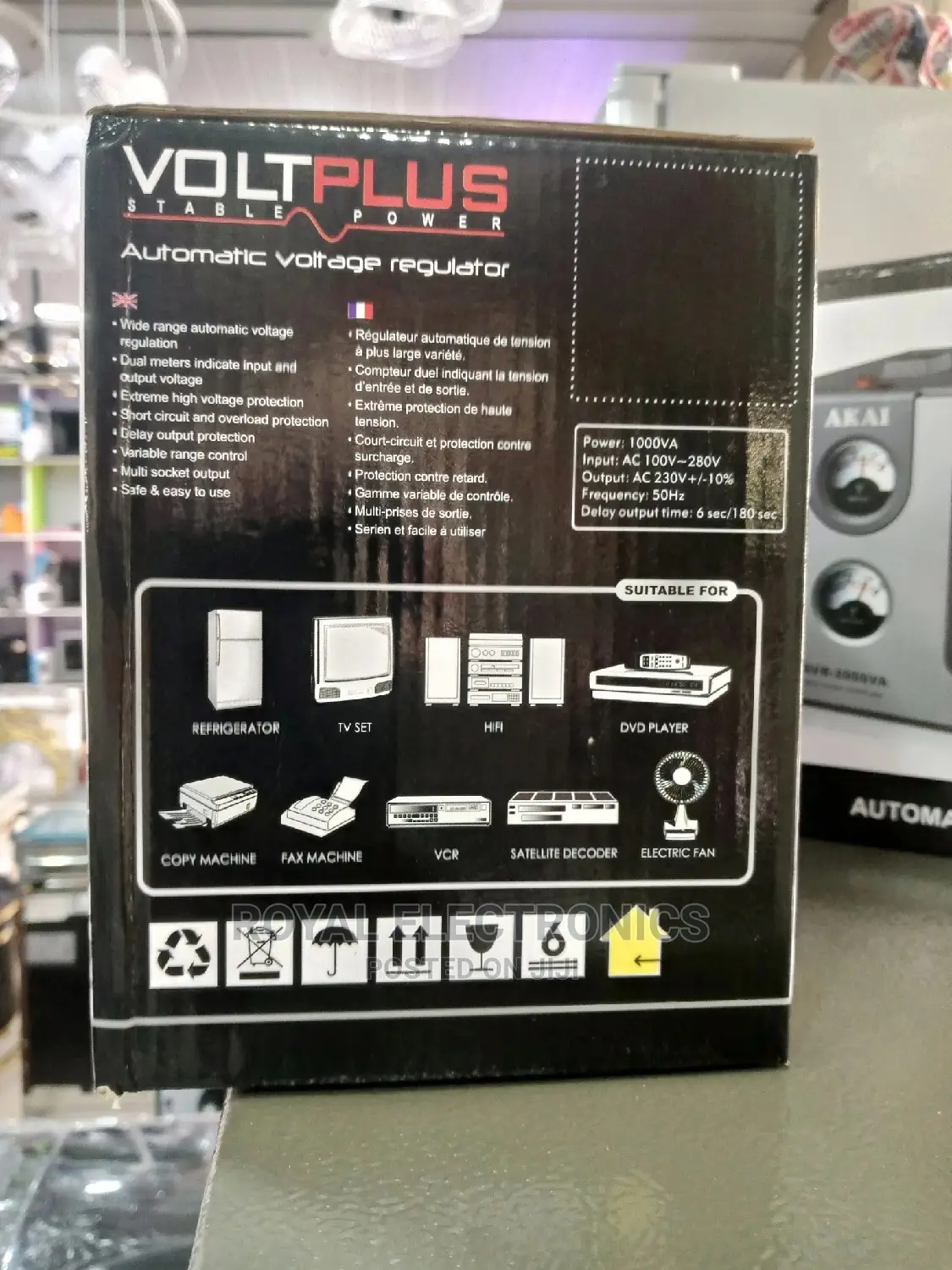 World Class Voltplus 1KVA Automatic Voltage Stabilizer