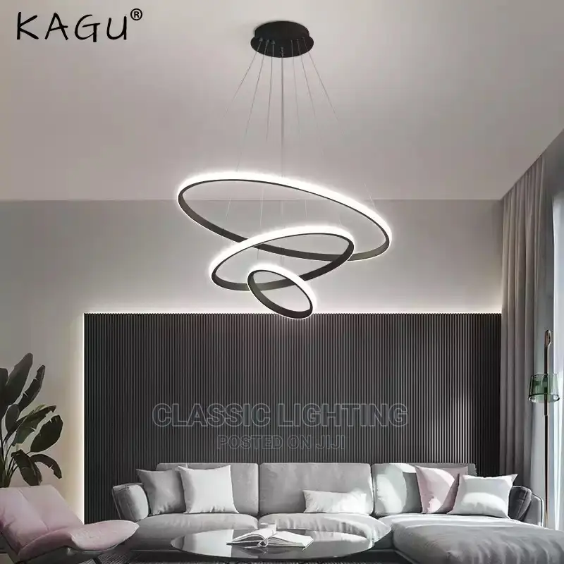 Modern Pendant Lamp Led Rings Circle Ceiling Hanging Lights