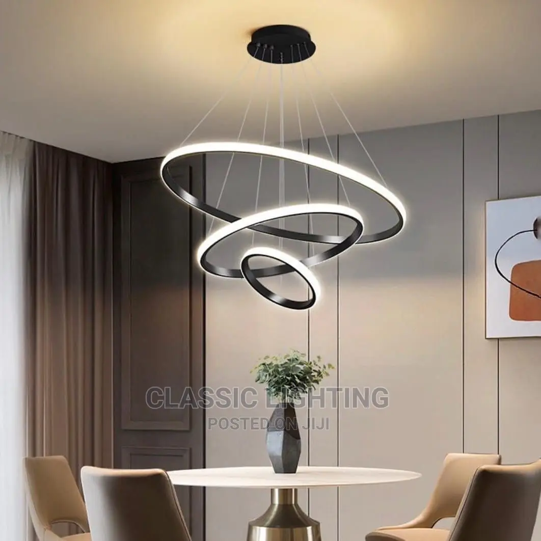Modern Pendant Lamp Led Rings Circle Ceiling Hanging Lights