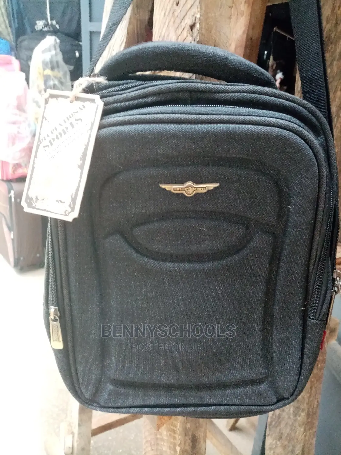 Black Mini Jean Back and Side Backpack and Laptop Bag