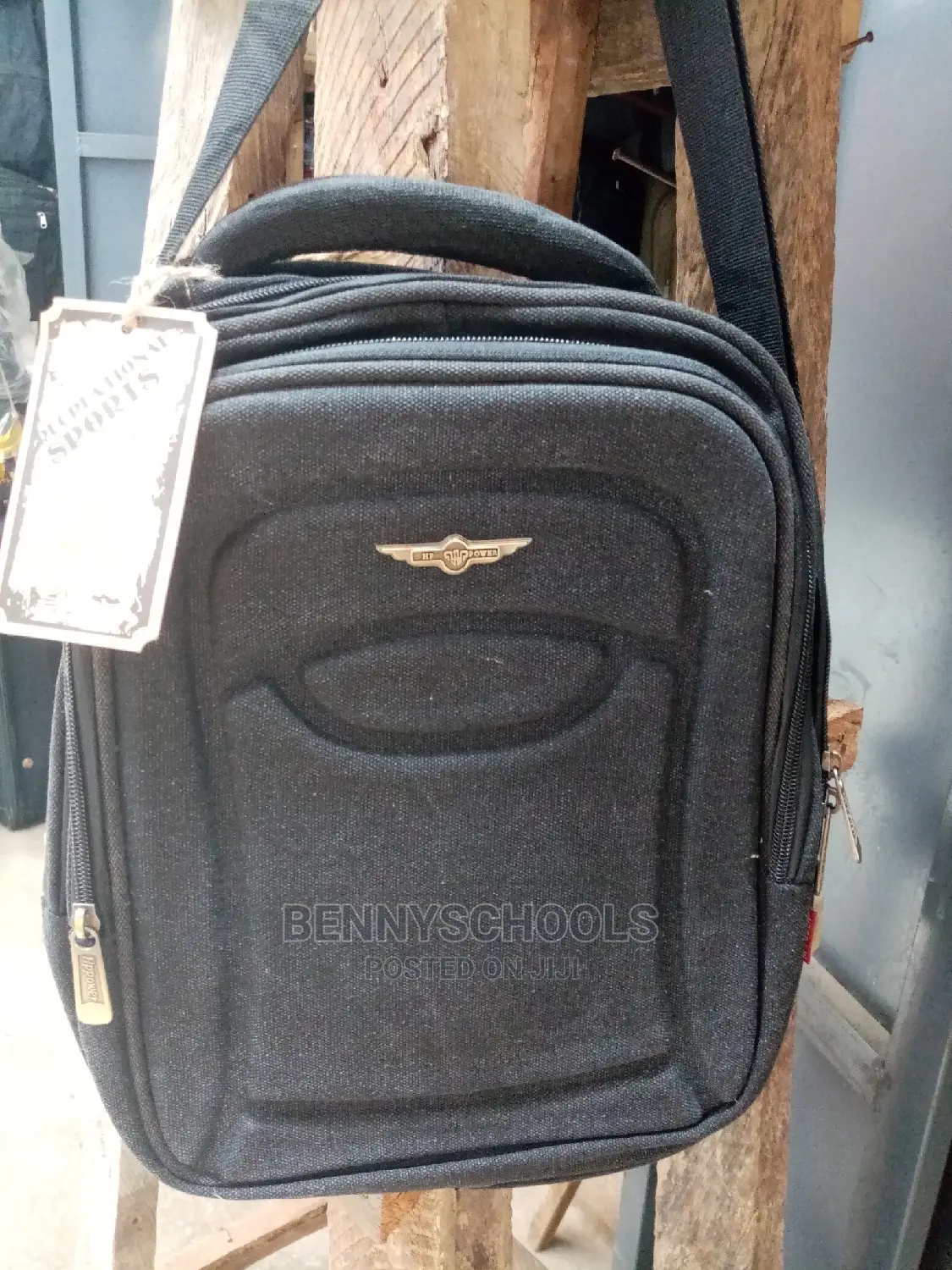 Black Mini Jean Back and Side Backpack and Laptop Bag