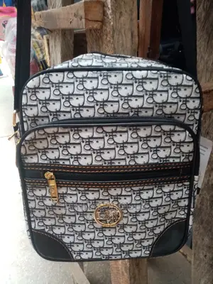 Black and White Leather Side and Shoulder Bag