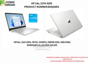 New Laptop HP 14z 4GB Intel Core I3 SSD 256GB