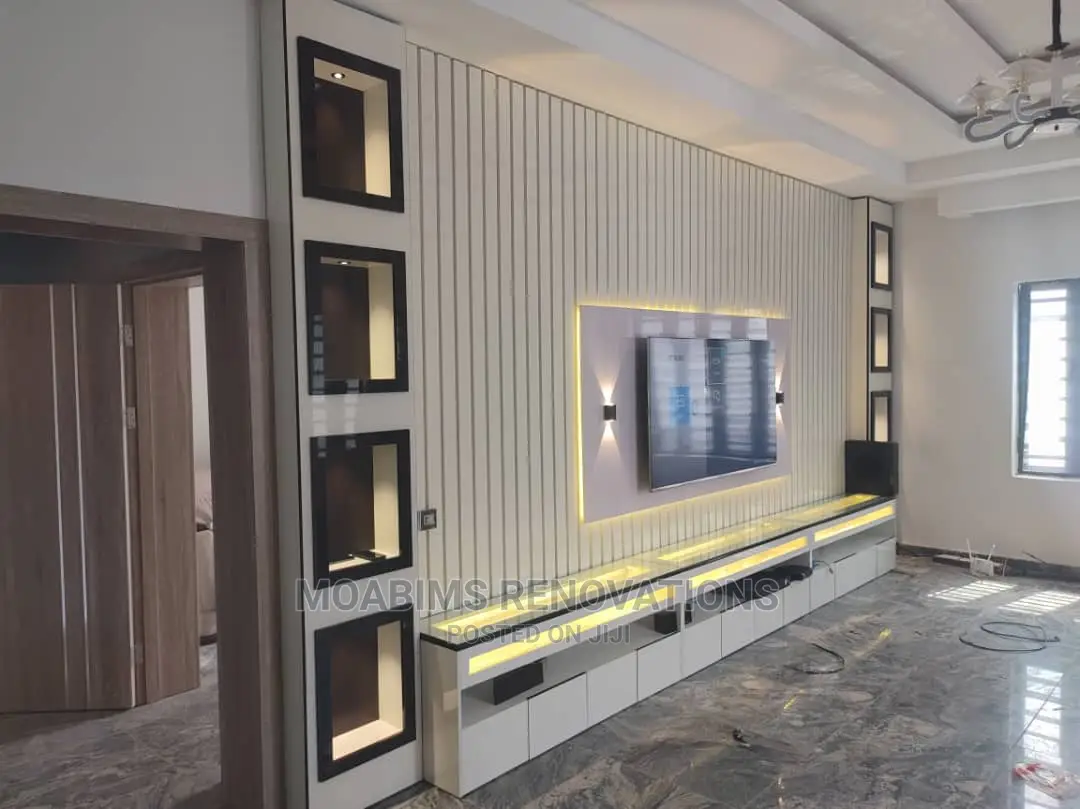 Luxury HDF Wall Cladding Tv Console 1,750,00