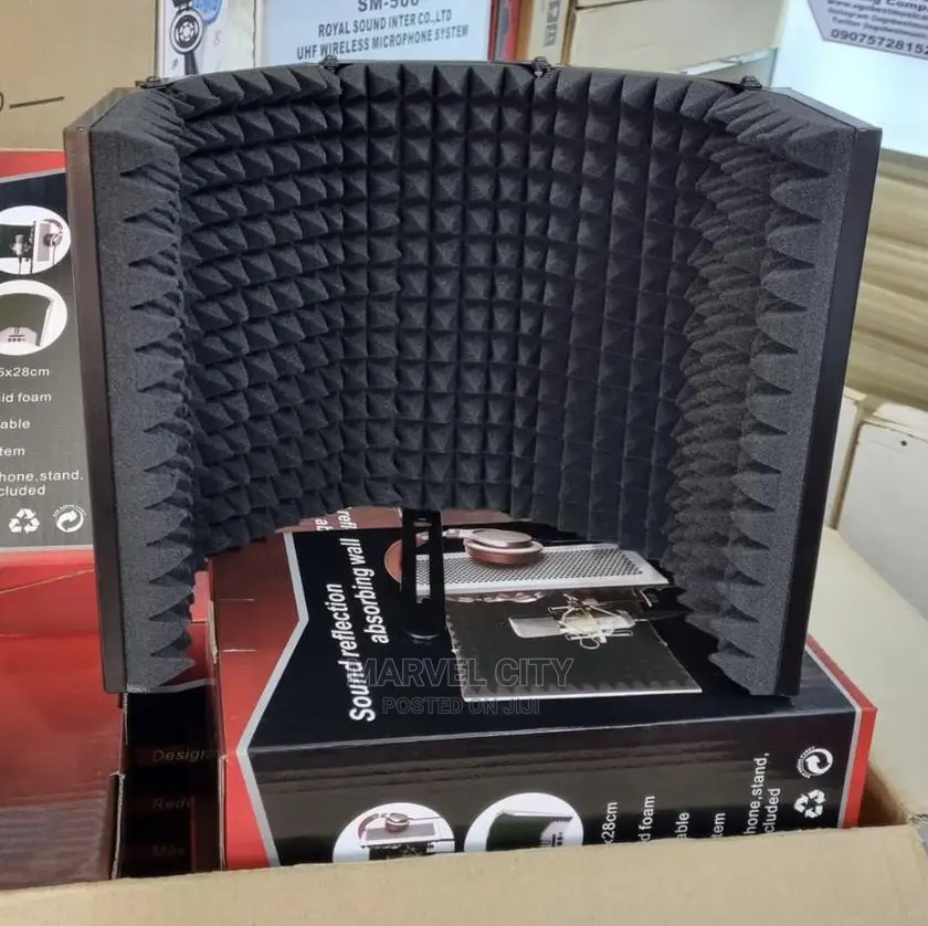 Studio Microphone Isolation Shield(5 Face)