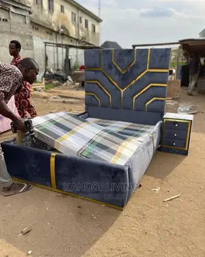 Quality 4,5 by 6 Padded Bedframe