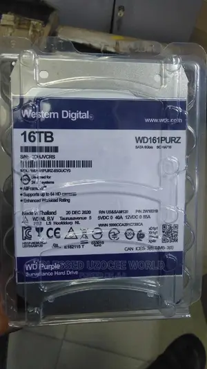 16tb WD Purple Surveillance HDD Hard Drive For CCTV, DVR,NVR
