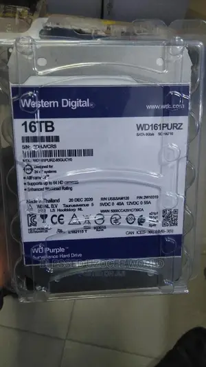 16tb WD Purple Surveillance HDD Hard Drive For CCTV, DVR,NVR