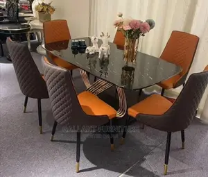 Quality Dining Table Marble Top by Six