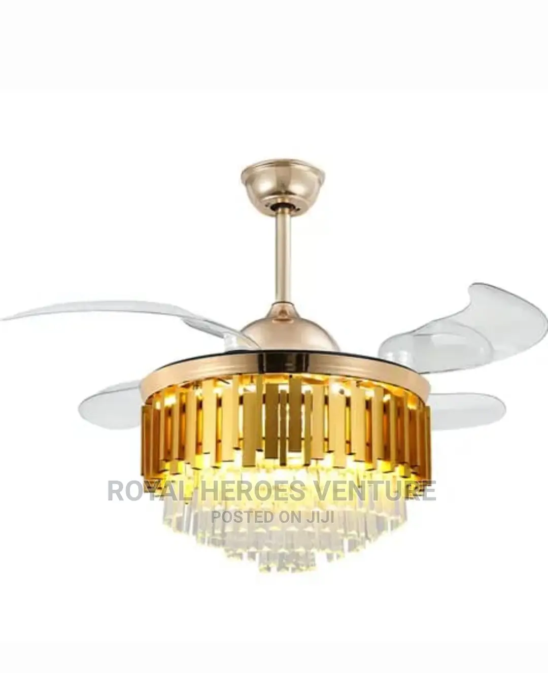 Chandelier Fan, Bluetooth Remote Control Light