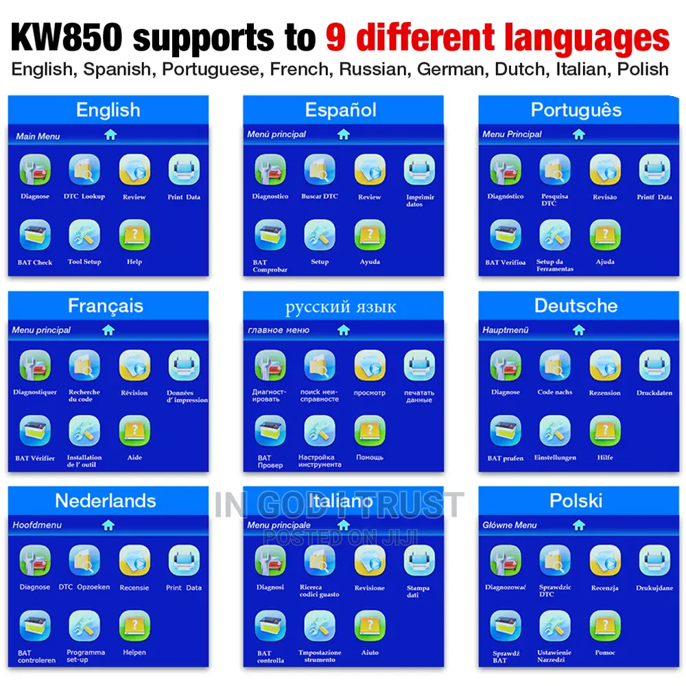 KONNWEI KW850 OBD2 Scanner Full OBDII Functions Engine