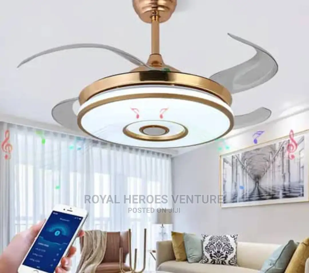 Chandelier Fan Bluetooth and Remote Control
