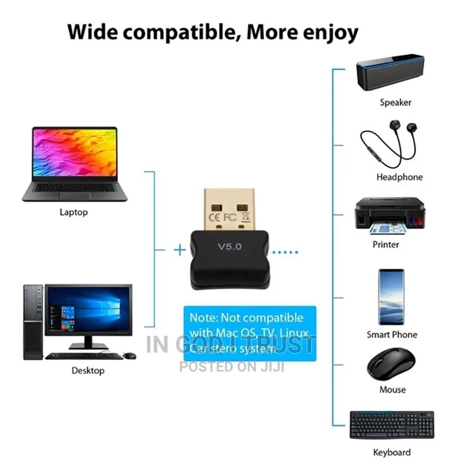 5.0 Bluetooth-Compatible Adapter