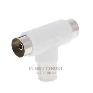 2 Way TV T Splitter Aerial