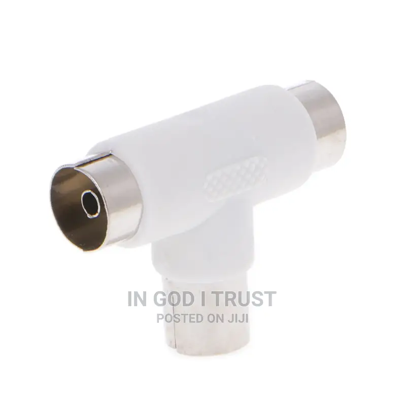 2 Way TV T Splitter Aerial