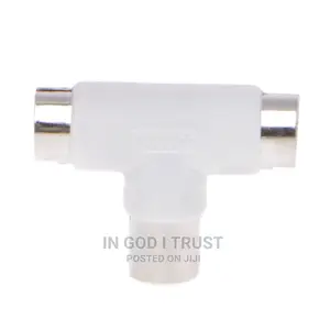 2 Way TV T Splitter Aerial