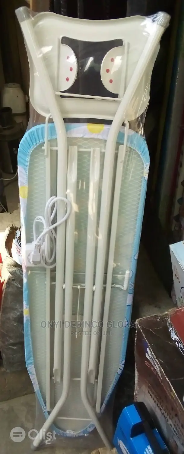 Cushioned Ironing Board With Electrical Plug Connector
