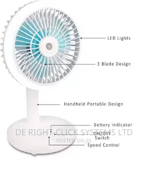 Dp 7632 Rechargeable Portable Usb Fan 4000mah Battery