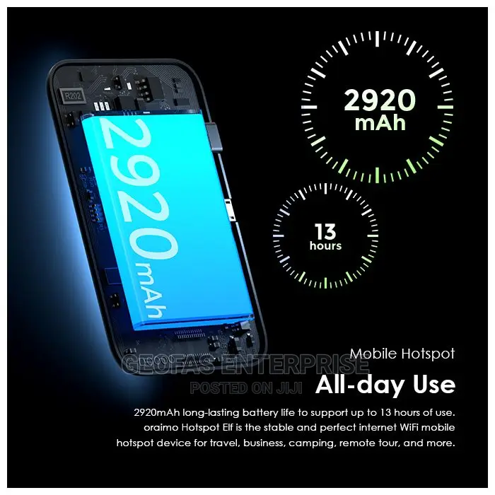 Oraimo Smart 4G Wifi Sharable Mobile Hotspot